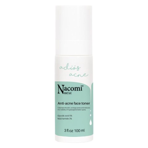 Nacomi Next Level Anti-Acne Face Toner przeciwtrądzikowy tonik do twarzy 100ml Nacomi Next Level Anti-Acne Face Toner przeciwtrądzikowy tonik do twarzy 100ml