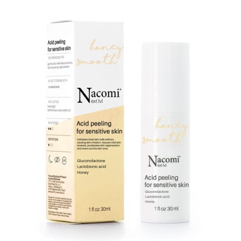 Nacomi Next Level peeling kwasowy do cery wrażliwej Kwas Laktobionowy 30ml Nacomi Next Level peeling kwasowy do cery wrażliwej Kwas Laktobionowy 30ml