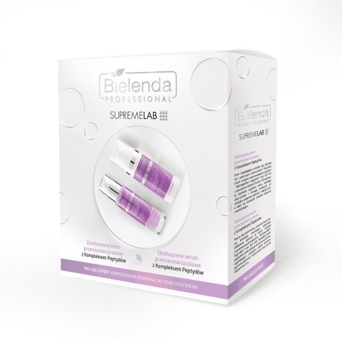 Bielenda Professional SupremeLab Pro Age Expert zestaw ekskluzywny krem przeciwzmarszczkowy z kompleksem peptydów 50ml + ekskluzywne serum przeciwzmar Bielenda Professional SupremeLab Pro Age Expert zestaw ekskluzywny krem przeciwzmarszczkowy z kompleksem peptydów 50ml + ekskluzywne serum przeciwzmar
