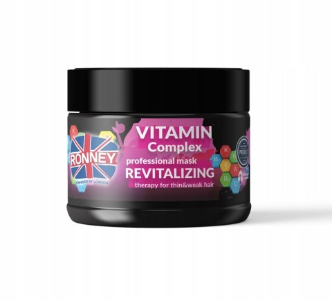 Ronney Vitamin Complex Professional Mask Revitalizing rewitalizująca maska do włosów z kompleksem witamin 300ml Ronney Vitamin Complex Professional Mask Revitalizing rewitalizująca maska do włosów z kompleksem witamin 300ml