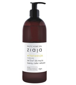 Ziaja Baltic Home Spa Witalizacja żel 3w1 do mycia twarzy ciała i włosów Morela Ume 500ml