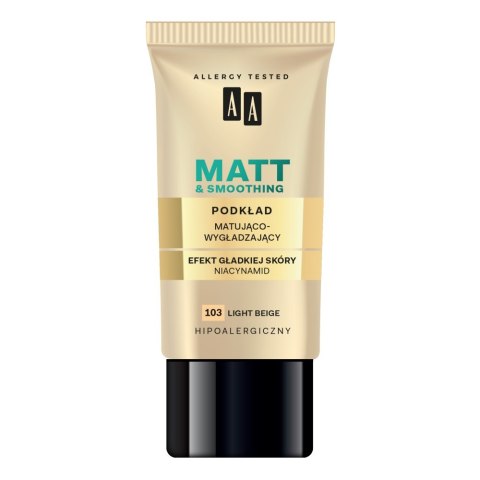 AA Make Up Matt podkład matująco-wygładzający 103 Light Beige 30ml AA Make Up Matt podkład matująco-wygładzający 103 Light Beige 30ml