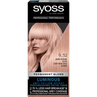 Syoss Permanent Blond farba do włosów trwale koloryzująca 9_52 Jasne Różowe Złoto