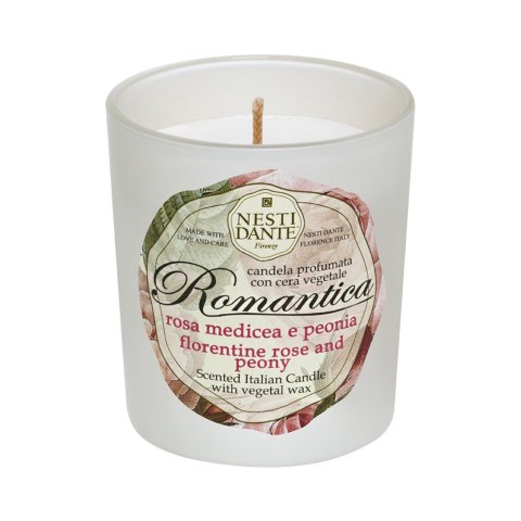 Nesti Dante Romantica Candle świeca zapachowa Róża & Piwonia 160g Nesti Dante Romantica Candle świeca zapachowa Róża & Piwonia 160g
