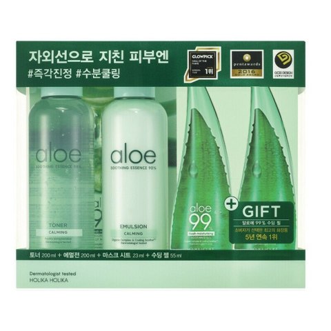 HOLIKA HOLIKA Aloe Moisture Soothing Set zestaw kosmetyków do cery wymagającej intensywnego nawilżenia HOLIKA HOLIKA Aloe Moisture Soothing Set zestaw kosmetyków do cery wymagającej intensywnego nawilżenia