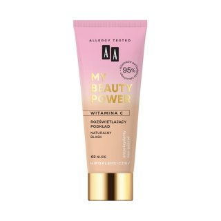 AA My Beauty Power rozświetlający podkład 02 Nude 30ml