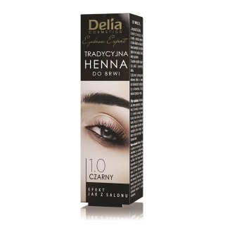 Delia Eyebrow Expert tradycyjna henna do brwi 1.0 Czerń 2g