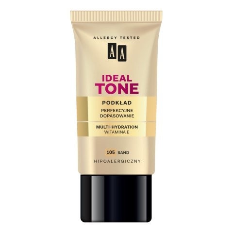 AA Make Up Ideal Tone podkład perfekcyjne dopasowanie 105 Sand 30ml AA Make Up Ideal Tone podkład perfekcyjne dopasowanie 105 Sand 30ml