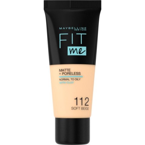 Maybelline Fit Me Matte & Poreless Foundation matujący podkład do twarzy 112 Soft Beige 30ml