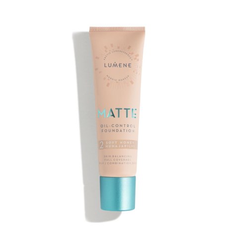 Lumene Matte Oil-Control Foundation podkład matujący 2 Soft Honey 30ml Lumene Matte Oil-Control Foundation podkład matujący 2 Soft Honey 30ml