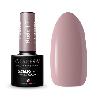 Claresa Soak Off UV/LED Nude lakier hybrydowy 117 5g