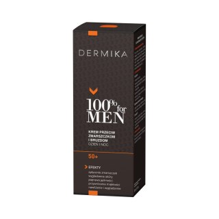 Dermika 100% for Men Cream 50+ krem przeciw zmarszczkom i bruzdom na dzień i na noc 50ml