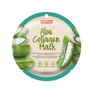 Purederm Aloe Collagen Mask maseczka kolagenowa w płacie Aloes 18g