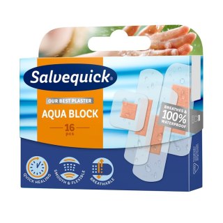 Salvequick Aqua Block wodoodporne plastry opatrunkowe 16szt.