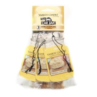 Yankee Candle Car Jar Bonus Pack zestaw zapachów samochodowych Vanilla Cupcake 3 sztuki