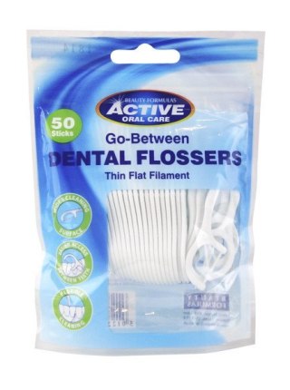 Active Oral Care Dental Flossers nicio-wykałaczki w torebce strunowej 50szt.