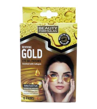 Beauty Formulas Gold Eye Gel Patches złote żelowe płatki pod oczy 6 par