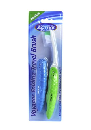 Active Oral Care Voyager Folding Travel Brush podróżne szczoteczki do zębów Medium 2szt.