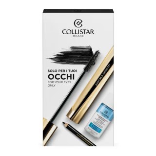 Collistar Zestaw Mascara Infinito tusz do rzęs Extra Nero 11ml + Matita Kajal Pencil kredka do oczu Black 1.2ml + Two Phase Make-Up Removi