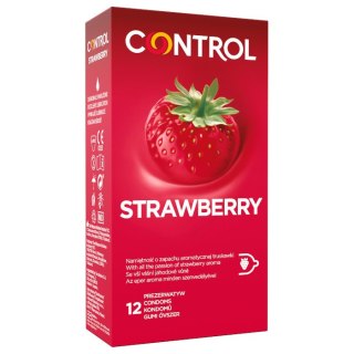 Control Strawberry prezerwatywy o smaku truskawki 12szt.