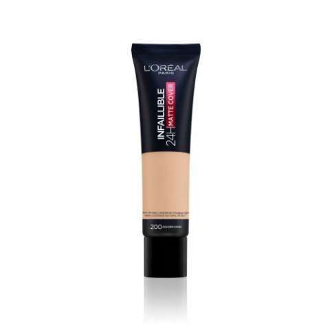 L'Oreal Paris Infallible 32H Matte Cover Foundation długotrwały podkład matujący 200 Neutral Undertone/Golden Beige 30ml