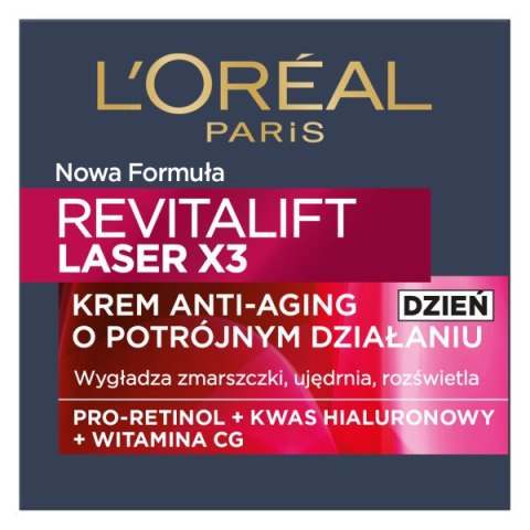 L'Oreal Paris Revitalift Laser X3 krem anti-aging o potrójnym działaniu na dzień 50ml