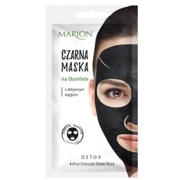 Marion Detox Mask czarna maska na tkaninie z aktywnym węglem
