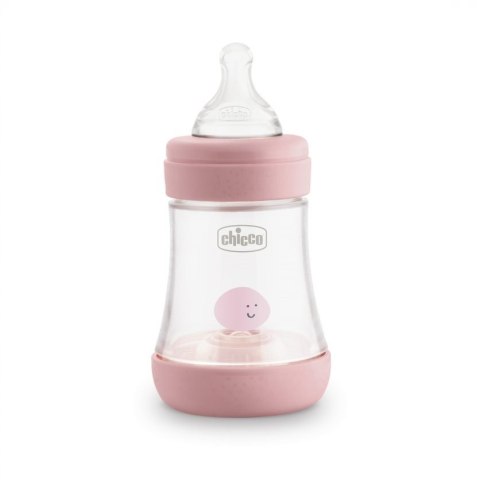 Chicco Perfect5 butelka antykolkowa ze smoczkiem silikonowym przepływ wolny 0m+ Girl 150ml Chicco Perfect5 butelka antykolkowa ze smoczkiem silikonowym przepływ wolny 0m+ Girl 150ml