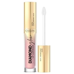 Diamond Glow Lip Luminizer błyszczyk do ust z kwasem hialuronowym 03 Caramel Ice Cream 4.5ml Eveline Cosmetics