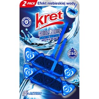 Kret Color Power zawieszka do WC barwiąca wodę DUO ARCTIC 2x40g