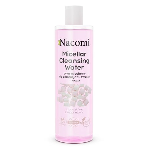 Nacomi Micellar Cleansing Water płyn micelarny do demakijażu twarzy i oczu zwężający pory 400ml