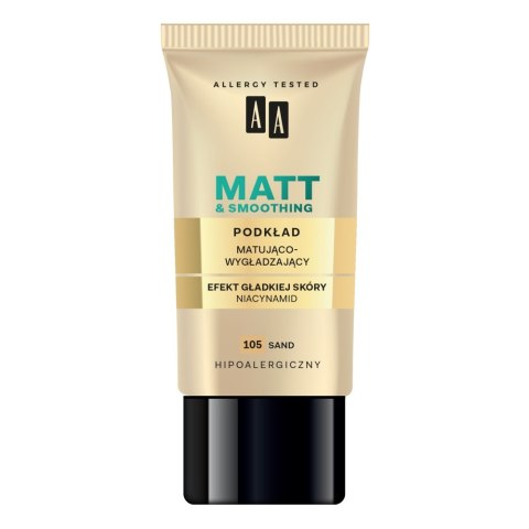 AA Make Up Matt podkład matująco-wygładzający 105 Sand 30ml AA Make Up Matt podkład matująco-wygładzający 105 Sand 30ml