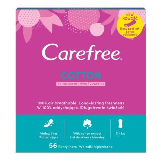 Carefree Cotton wkładki higieniczne świeży zapach 56szt