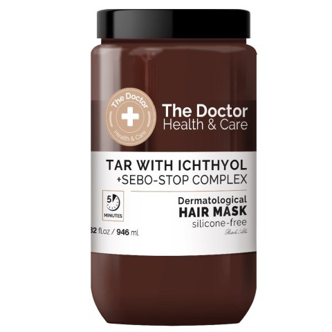 The Doctor Health & Care maska do włosów przeciw przetłuszczaniu Dziegieć + Ichthyol + Sebo-Stop Complex 946ml