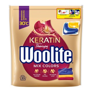 Woolite Keratin Therapy Mix Colors kapsułki do prania ochrona koloru z keratyną 33szt