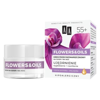 AA Flowers&Oils 55+ Ujędrnienie krem przeciwzmarszczkowy na dzień i na noc 50ml