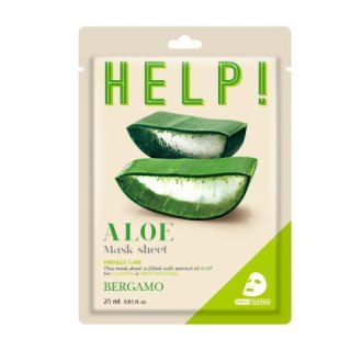 BERGAMO Help Sheet Mask maska do twarzy z Aloesem 25ml