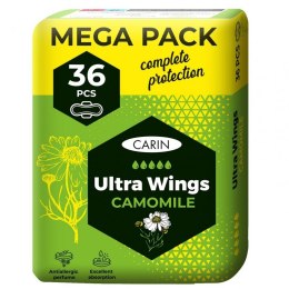Ultra Wings Camomile ultracienkie podpaski ze skrzydełkami 36szt Carin