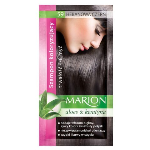 Marion Szampon koloryzujący 4-8 myć 59 Hebanowa Czerń 40ml Marion Szampon koloryzujący 4-8 myć 59 Hebanowa Czerń 40ml