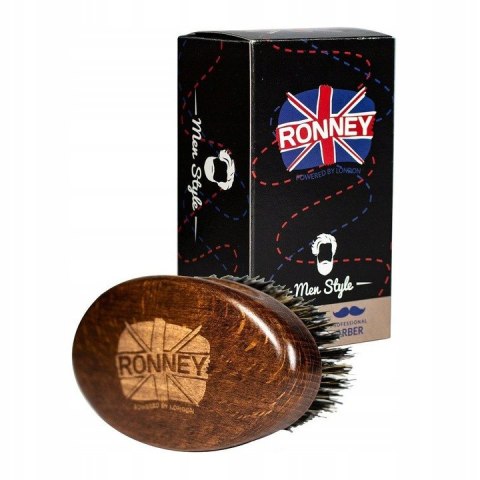Ronney Wooden Beard Brush drewniana szczotka do brody z naturalnego włosia Duża Ciemna Ronney Wooden Beard Brush drewniana szczotka do brody z naturalnego włosia Duża Ciemna