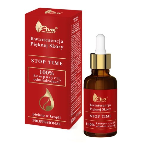 Ava Laboratorium Kwintesencja Pięknej Skóry Stop Time przeciwzmarszczkowe serum do twarzy 30ml Ava Laboratorium Kwintesencja Pięknej Skóry Stop Time przeciwzmarszczkowe serum do twarzy 30ml