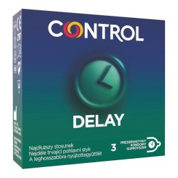 Delay opóźniające wytrysk prezerwatywy z naturalnego lateksu 3szt. Control