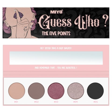 MIYO The Five Points Palette paleta cieni do powiek Guess Who? 6.5g MIYO The Five Points Palette paleta cieni do powiek Guess Who? 6.5g