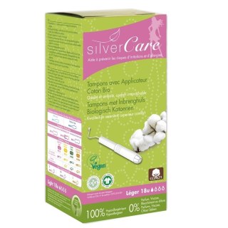 Masmi Silver Care tampony z aplikatorem z bawełny organicznej Light 18szt