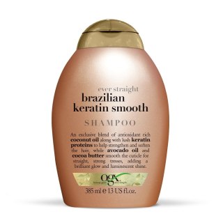 OGX Ever Straightening + Brazilian Keratin Smooth Shampoo szampon wygładzający z brazylijską keratyną 385ml