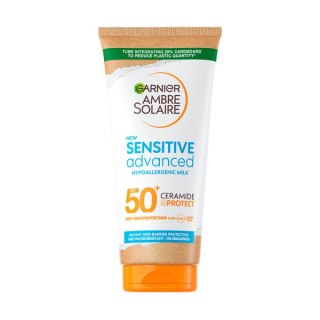 Ambre Solaire Sensitive Advanced hipoalergiczne mleczko ochronne do ciała SPF50+ 175ml Garnier