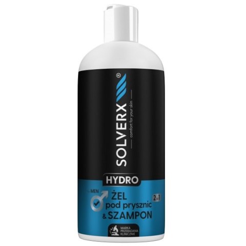 Hydro żel pod prysznic i szampon 2w1 dla mężczyzn 400ml SOLVERX