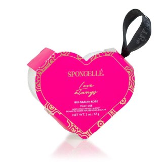 Heart Buffer Love Always gąbka nasączona mydłem do mycia ciała Bulgarian Rose Spongelle