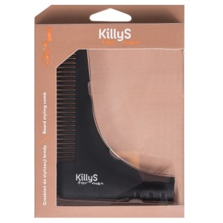 KillyS For Men Beard Styling Comb drewniany grzebień do stylizacji brody