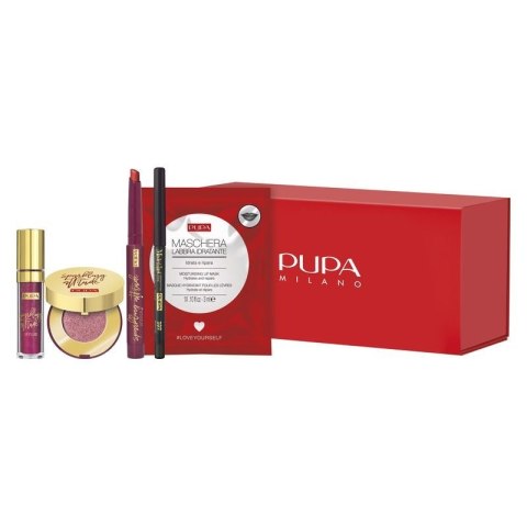 My Fabulous Beauty Box zestaw cień do powiek 1.8g + kredka do oczu 0.35g + pomadka do ust 1.2g + fluid do ust 3.5ml + maska do u Pupa Milano My Fabulous Beauty Box zestaw cień do powiek 1.8g + kredka do oczu 0.35g + pomadka do ust 1.2g + fluid do ust 3.5ml + maska do u Pupa Milano
